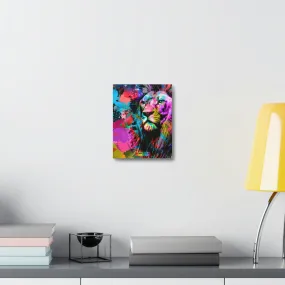 LGBTQ Rainbow Lion Satin Canvas, Stretched