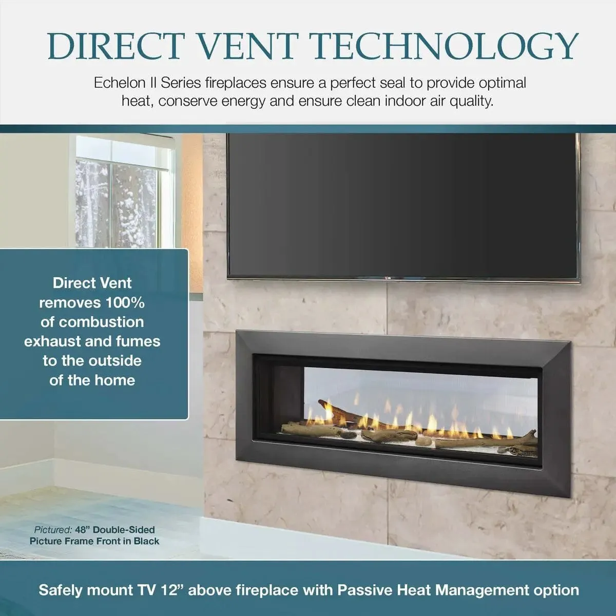 Majestic Echelon II 36" Direct Vent Gas Fireplace ECHEL36IN-C