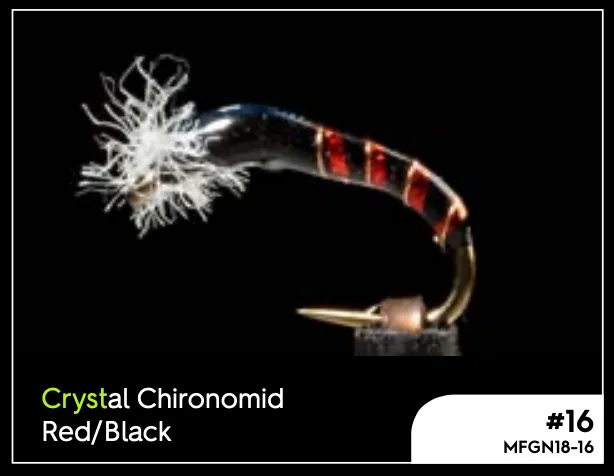 Manic Crystal Chironomid - Red/Black #16