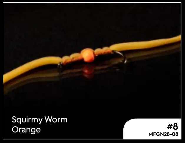 Manic Squirmy Worm- Orange #8