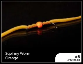 Manic Squirmy Worm- Orange #8