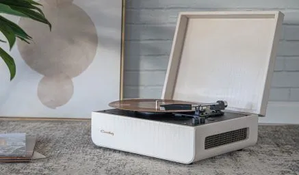 Mercury Portable Turntable - Cream Croc