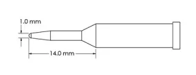 Metcal GT4-CN0010A Sharp Conical Access Solder Tip, 1.0 x 14mm
