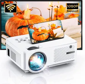 New Native 1080p 5G WiFi Projector with 8000LM, Full HD 1920*1080P video projector for Home Theater, Support 4K, Bluetooth connection, Compatible with iOS/Andriod Phone/TV stick/PC/USB/PS4/PS5