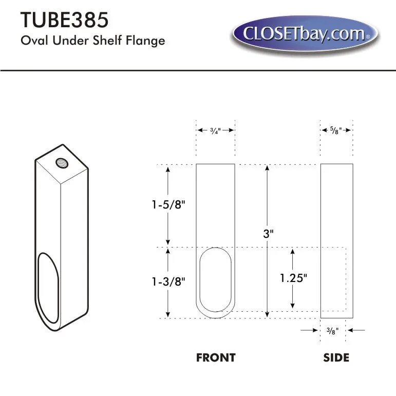 Novara Oval Flange, Polished Chrome 845-PC