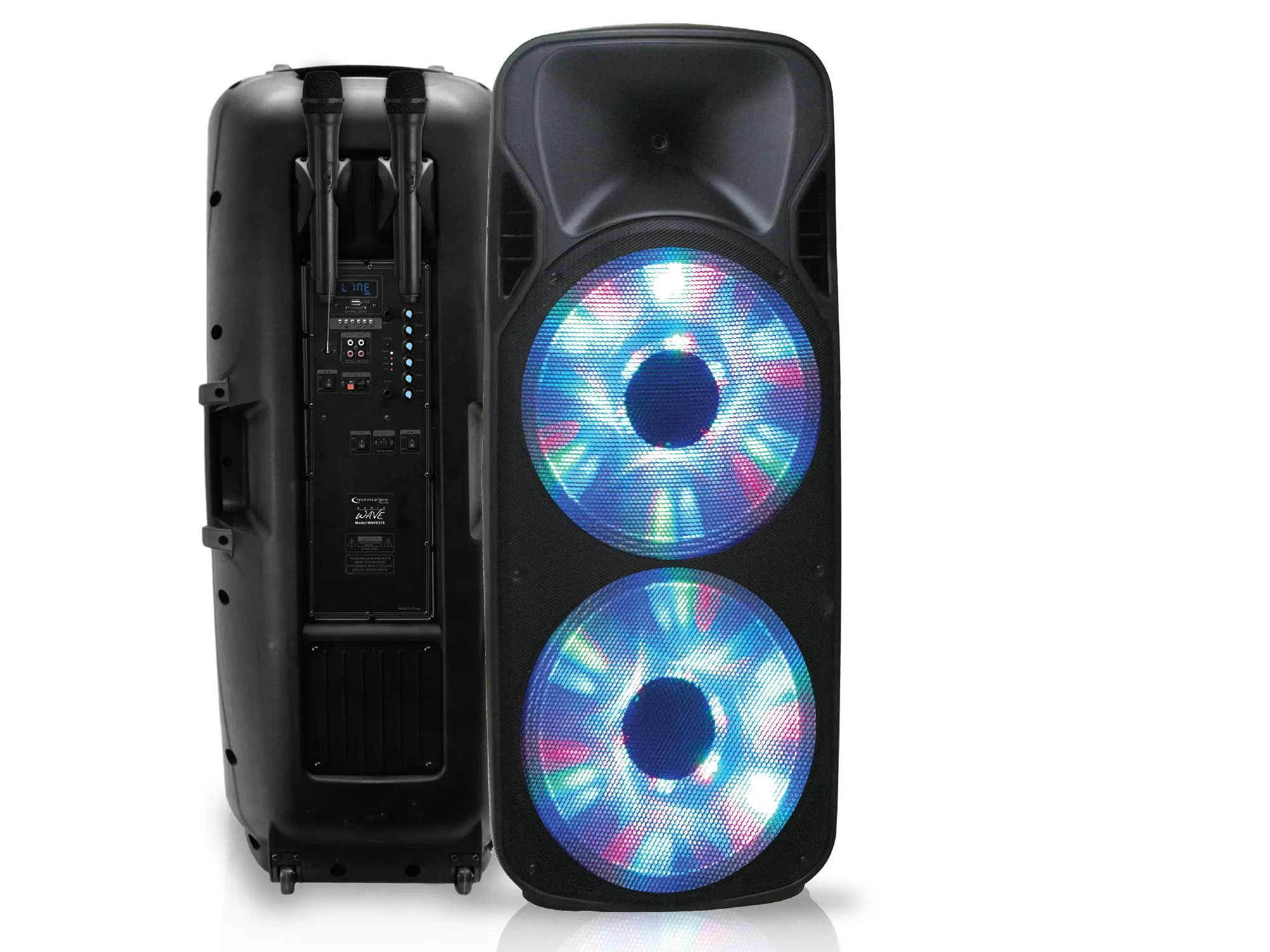 Rechargeable 15" LED Active Loudspeaker
