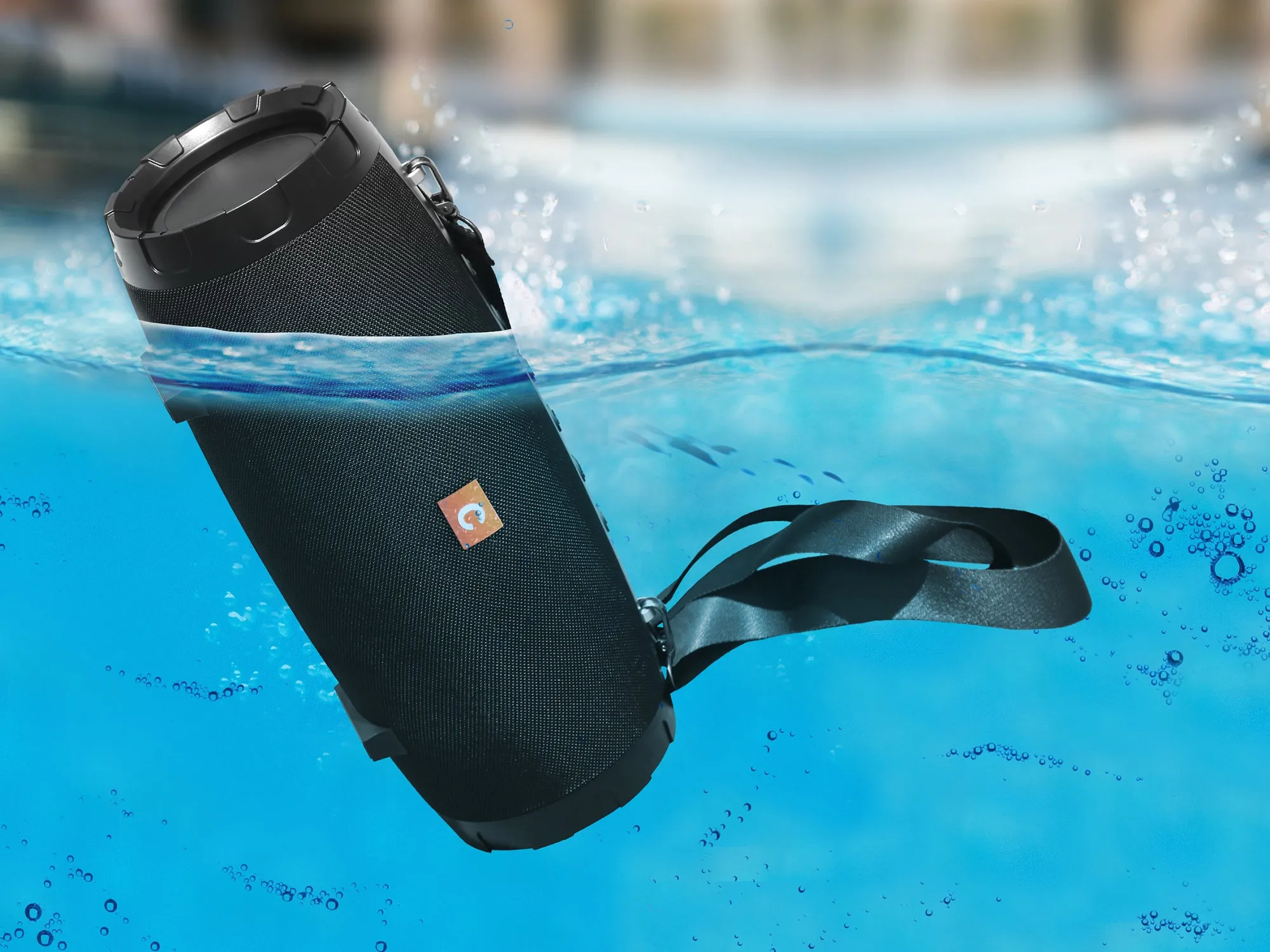 Rechargeable Waterproof Bluetooth Boombox Speaker with TWS & Built in Power Bank