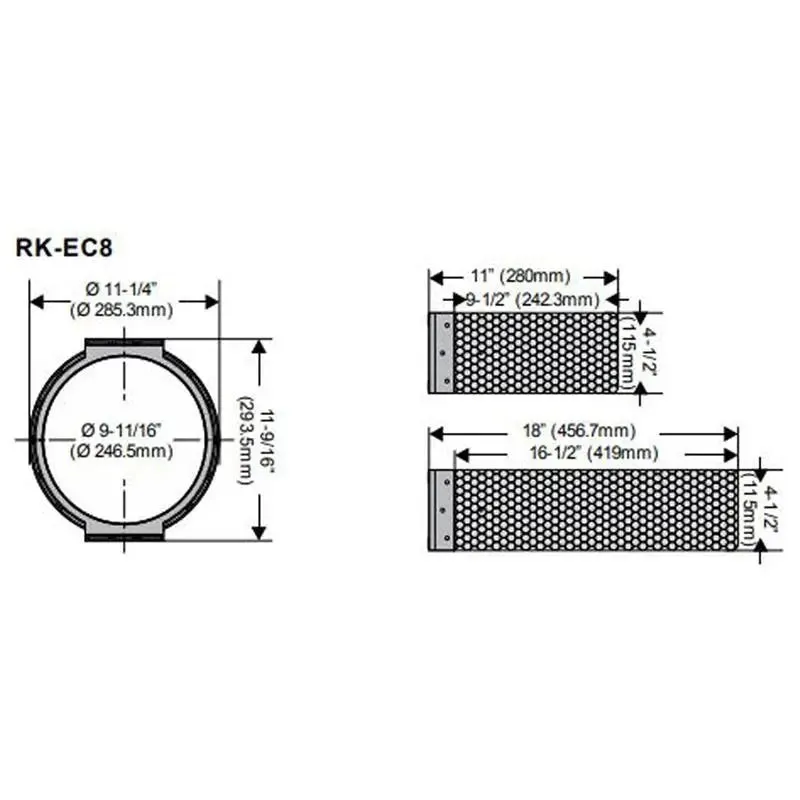 RK-C8 In-Ceiling Bracket Rough-In Kit(pair) for 8"In-Ceiling Speakers