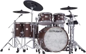 Roland VAD716 Electronic Drum Set, Satin Walnut