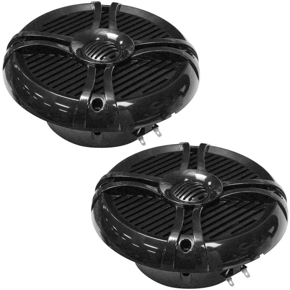 SA-MS65B - Pair of 400 Watt 6.5 Inch 2-Way Waterproof Boat/Marine Speakers - 800 Watts Total