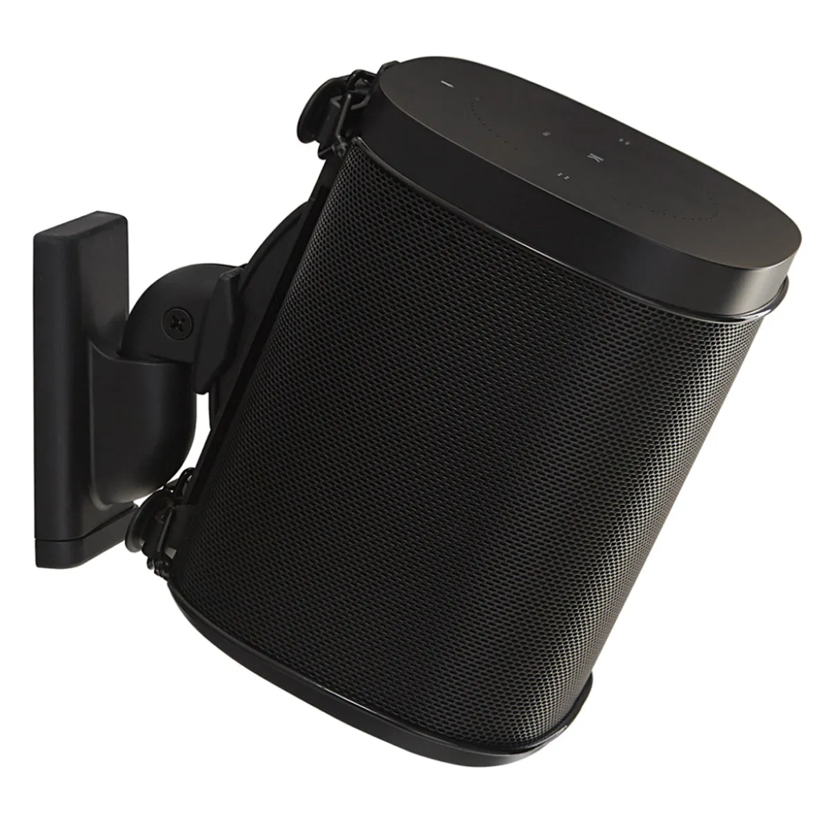 Sanus Wireless Speaker Swivel and Tilt Wall Mounts for Sonos ONE, PLAY:1, and PLAY:3 - Pair (Black)