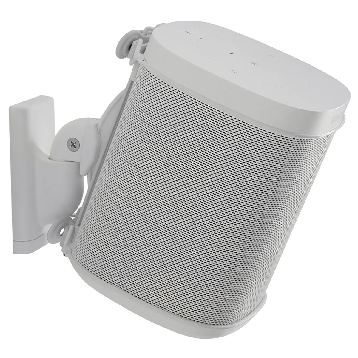 Sanus Wireless Speaker Swivel and Tilt Wall Mounts for Sonos ONE, PLAY:1, and PLAY:3 - Pair (White)
