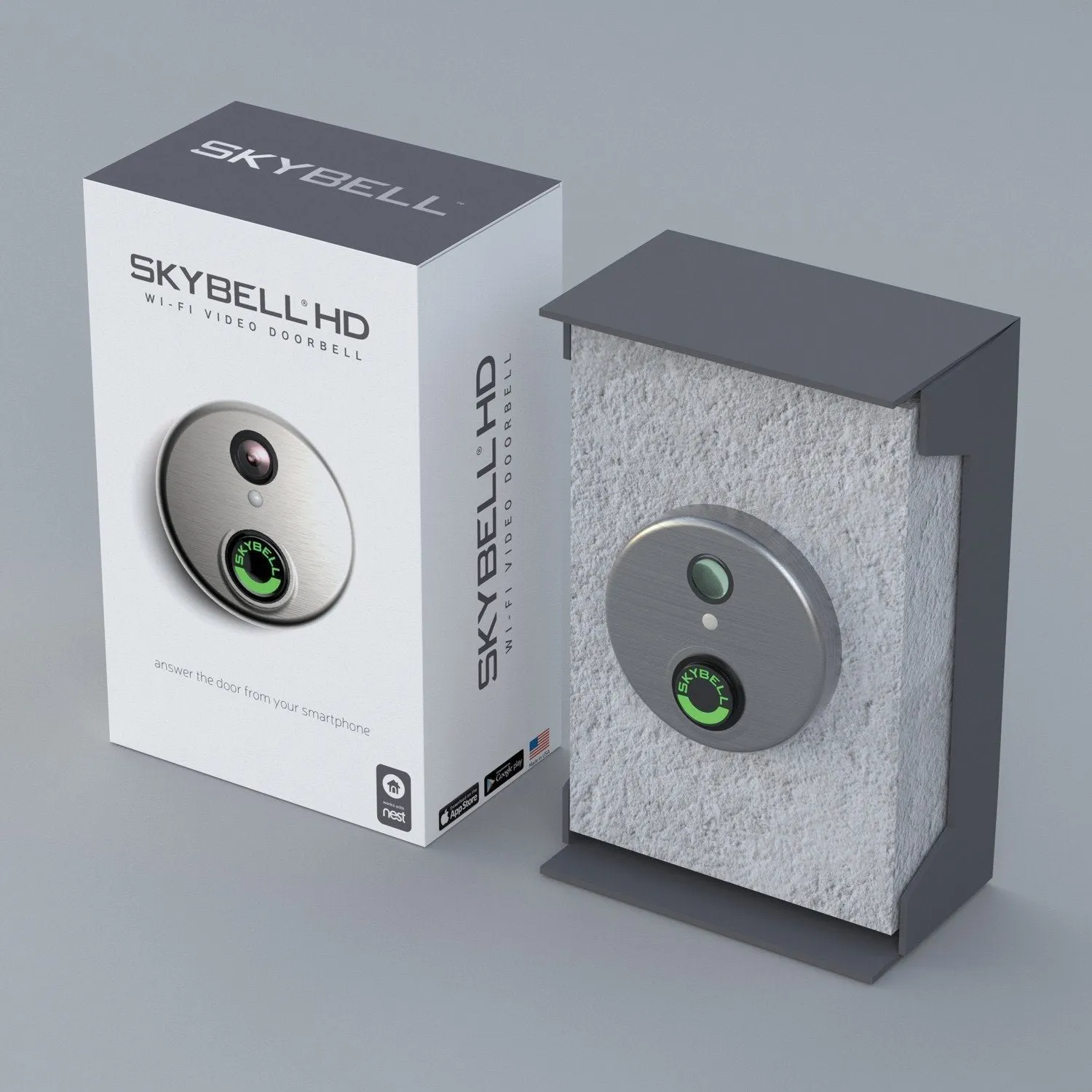 SkyBell (SH02300SL) HD Silver WiFi Video Doorbell
