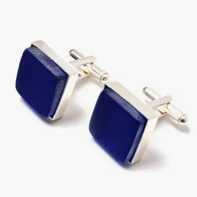 Smart Glass Cufflinks: Periwinkle / Silver