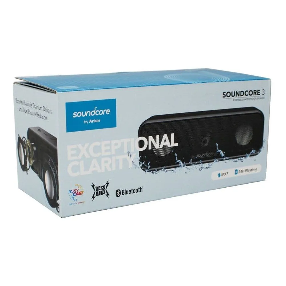 Soundcore 3 by Anker, Bluetooth Speaker - IPX7 Waterproof