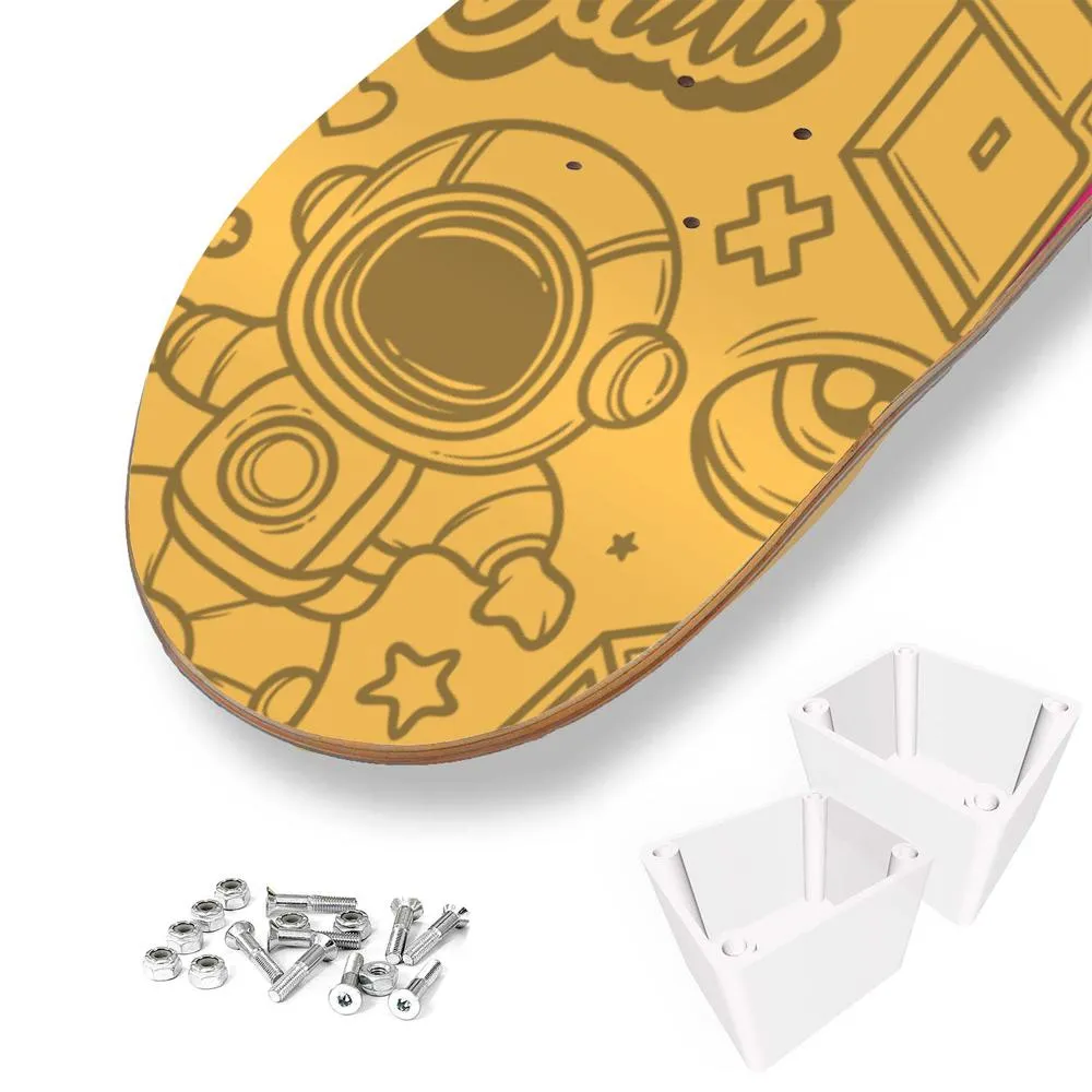 Space Doodle Skateboard Wall Art