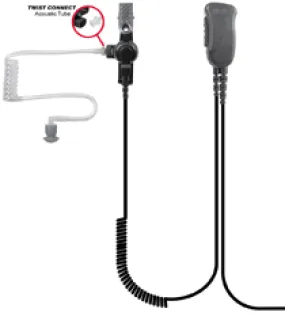 SPM-1383, Mirage, Lapel Microphone Kit, Black, Fits Motorola TRBO/APX
