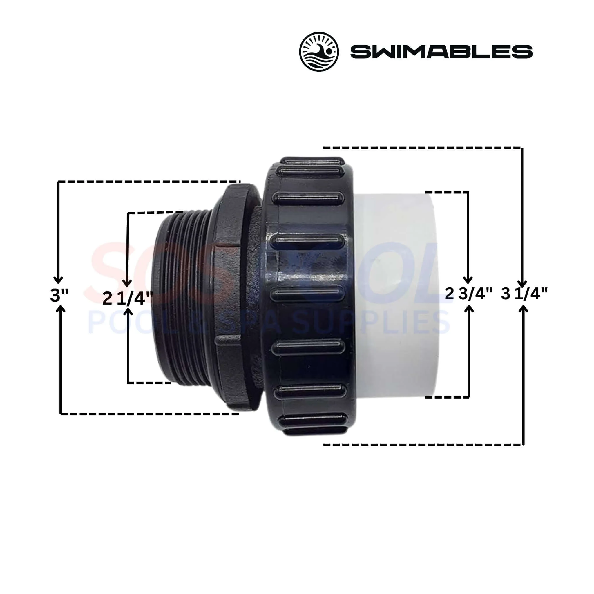 Swimables Hi-Temp Union For Whisperflo and Intelliflo 2" | 2 Pack | 357603 | SW-30-100
