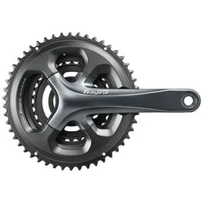 Tiagra FC-4703 Bicycle Crankset - 175mm, 10-Speed, 50/39/30t, 110/74 Asymmetric BCD, Hollowtech II Spindle Interface, Gray