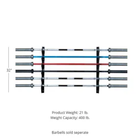 Titan Wall Mounted 6 Barbell Rack