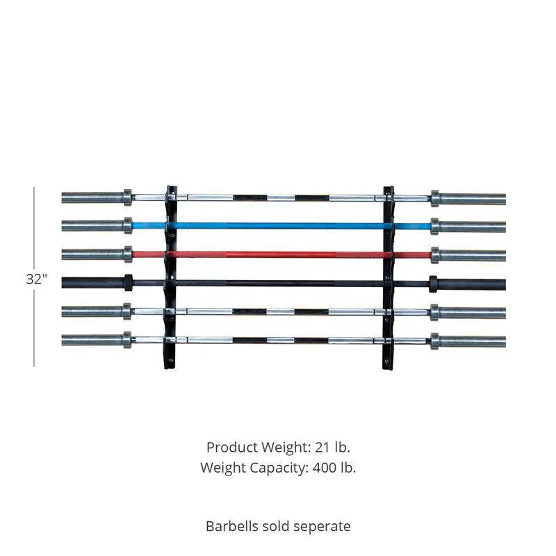 Titan Wall Mounted 6 Barbell Rack