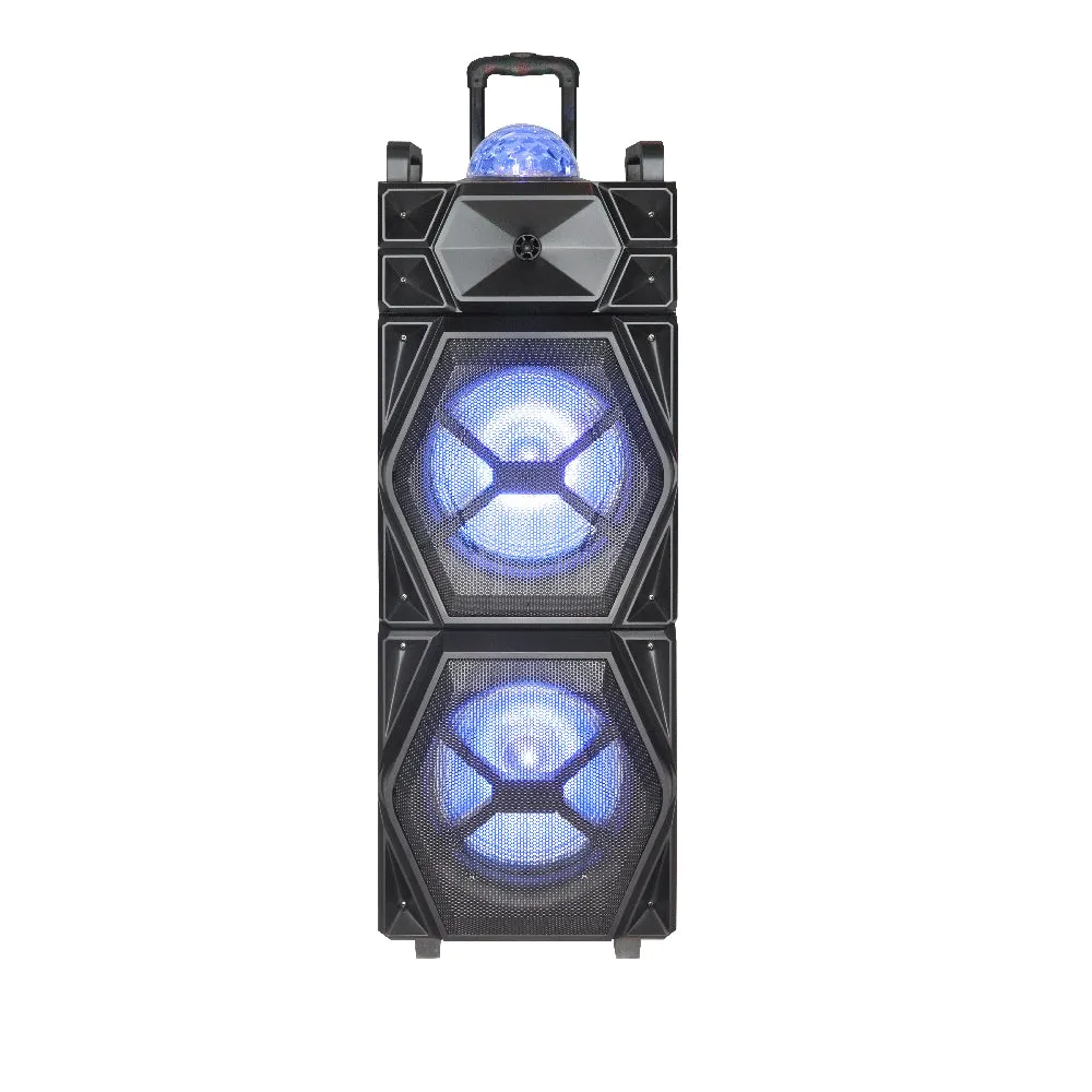 TOPTECH RIO-210 Bluetooth Speakers with Disco Lights & Wired Mic for Parties