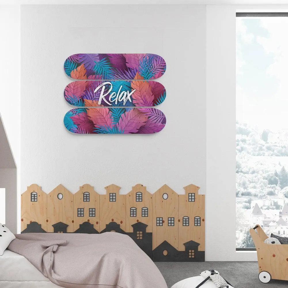 Tropical Background Skateboard Wall Art
