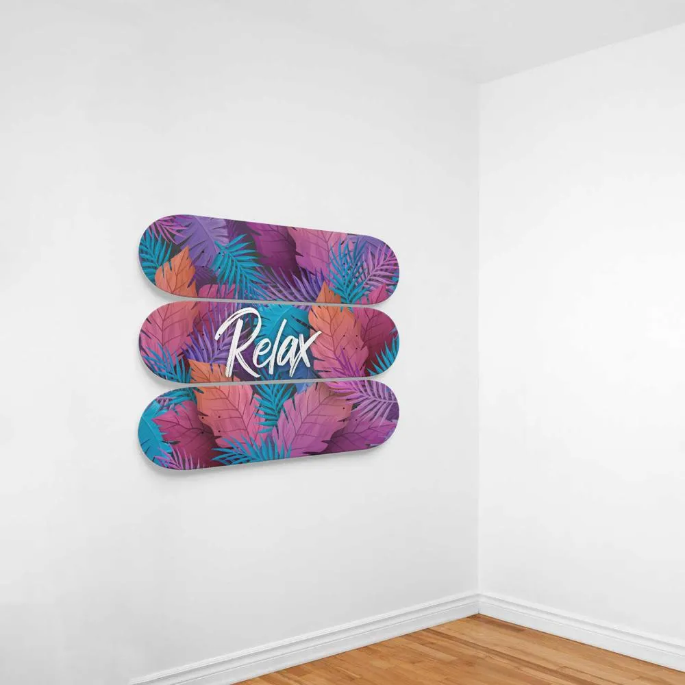 Tropical Background Skateboard Wall Art