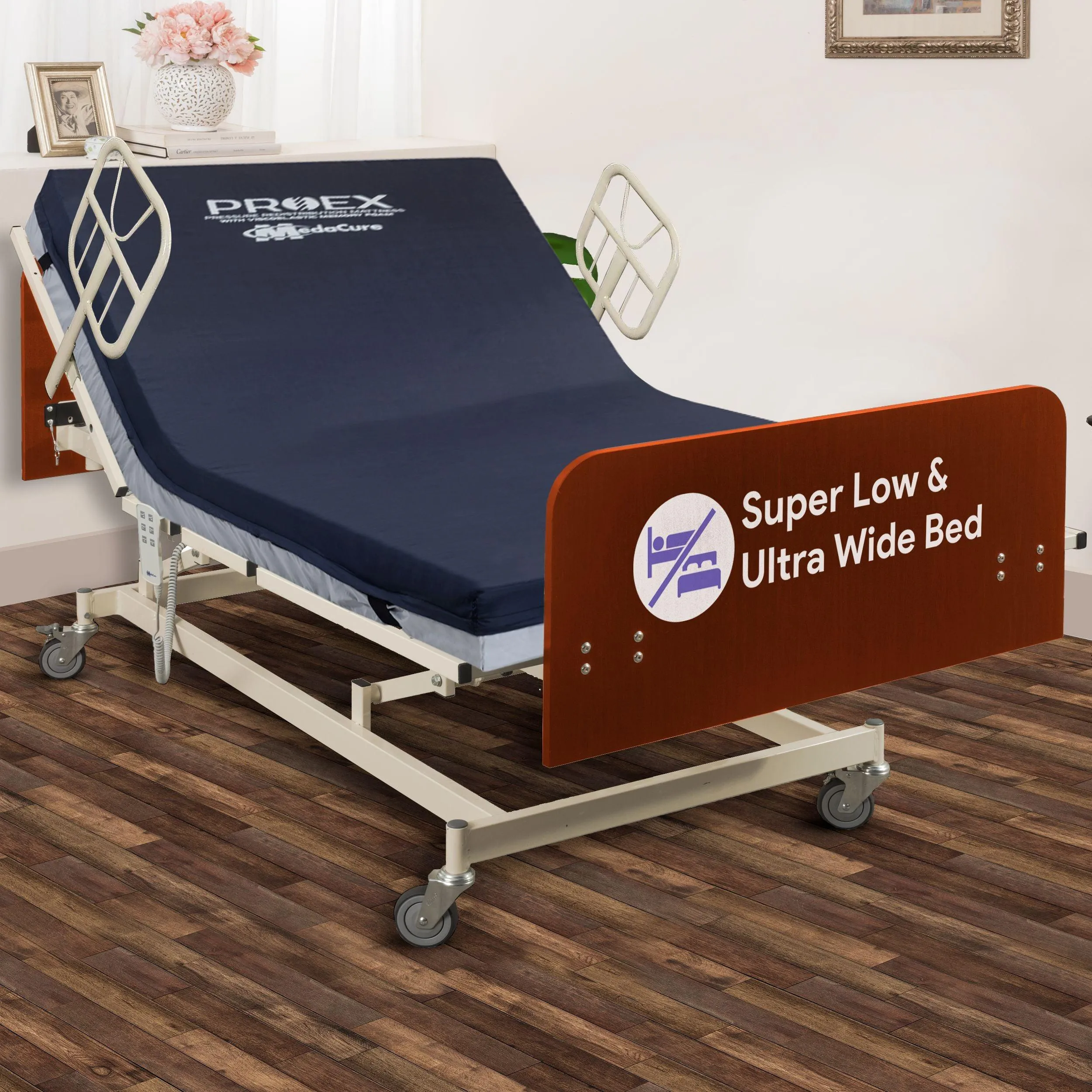 Ultra Wide and Super Low Adjustable Electric Hospital Bed