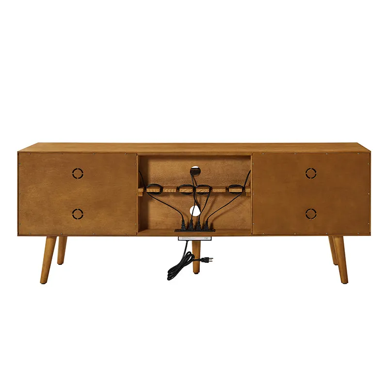 Velasco Mid-century Modern TV Stand with Built-in Cable Management