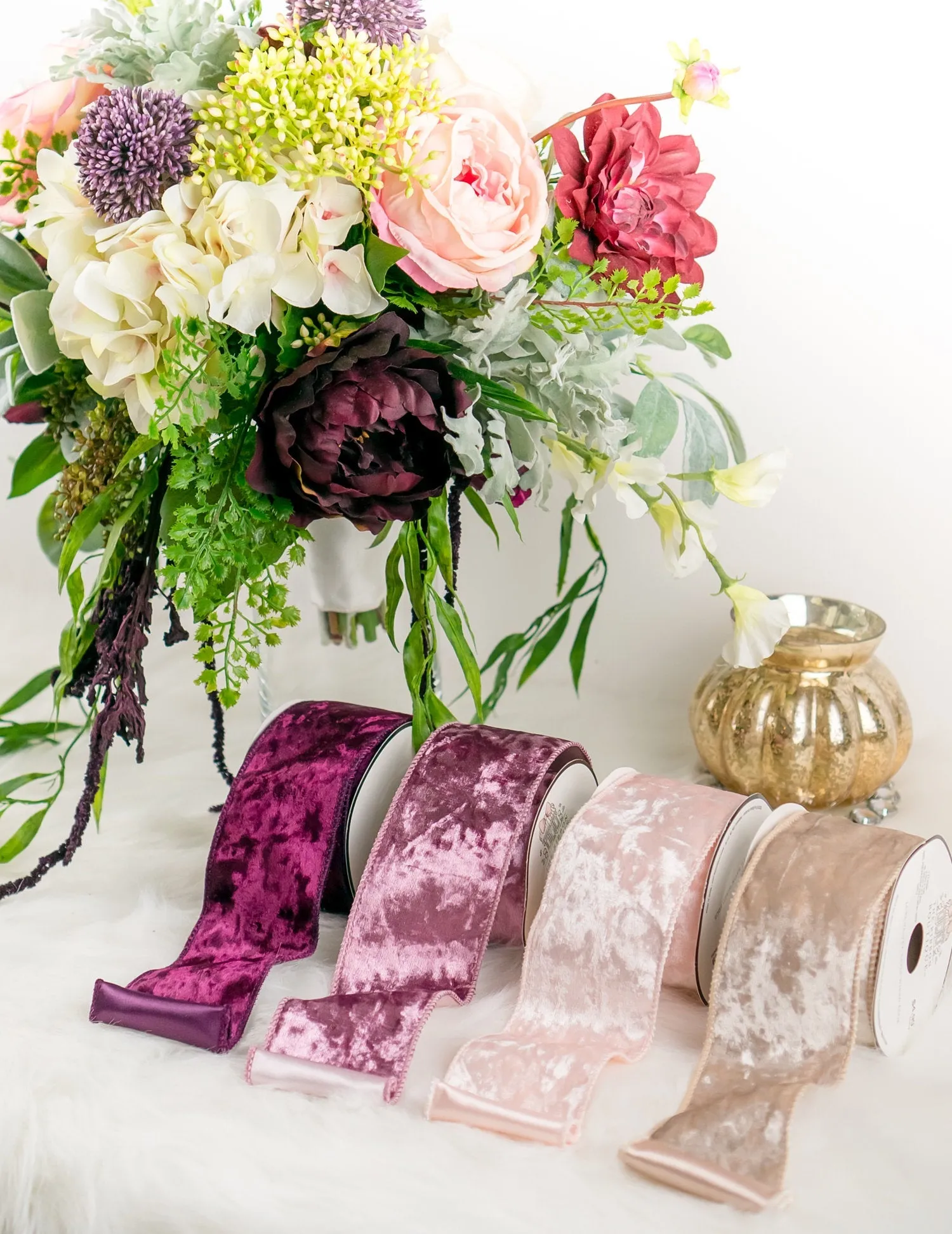 Velvet Ribbon Streamers for Bridal Bouquet - Add-On