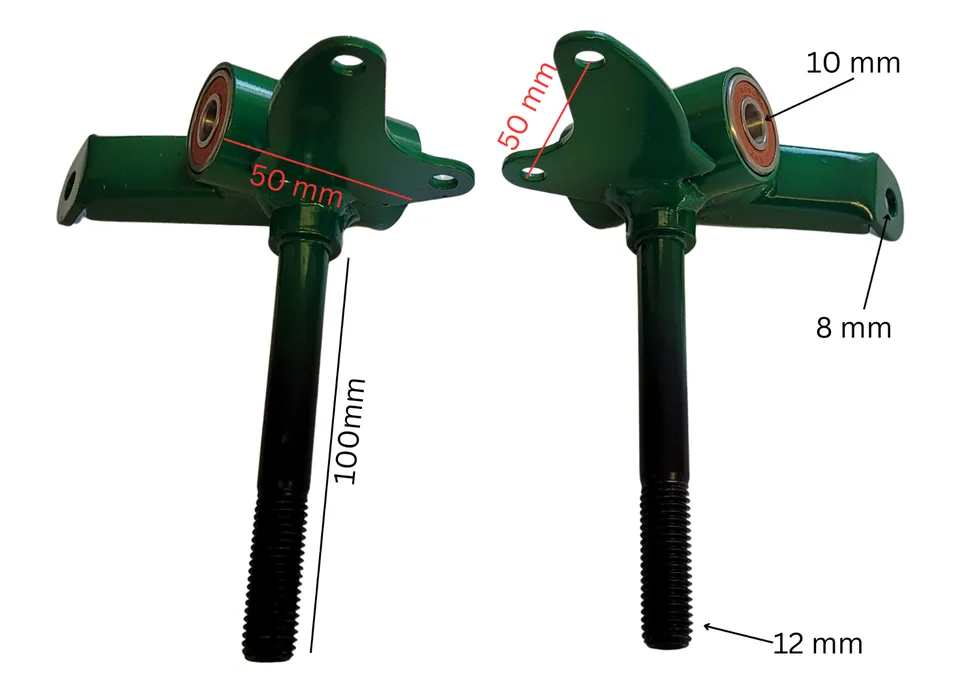 WHH24 SET OF RED STEERING STUB AXLES ORION 49CC 2 STROKE MINI QUAD BIKE ATV